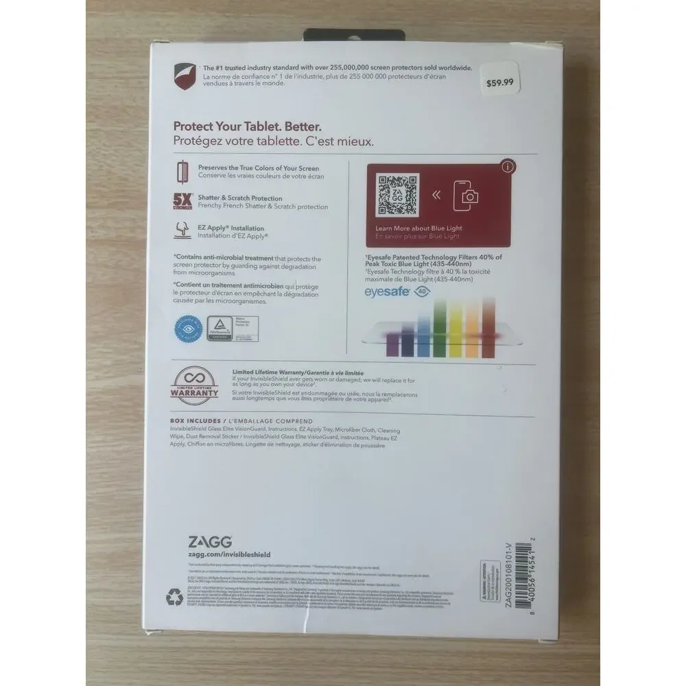 ZAGG (Glass Elite VisionGuard) Screen Protector for Galaxy Tab A7 Lite